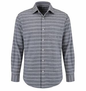 Alton Lane Button Down Shirt Gray Stripe Cotton Long Sleeve Size L Sz officewear